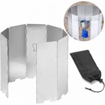 Pare-Vent Pliable 10 Pièces, Pare-Vent de Camping pour Le Camping et la Randonnée,Fonepro