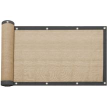 Mobili Rebecca - Pare-vent Rebecca Mobili Celtis 200x1000 Polyéthylène Hdpe Aluminium Beige Noir