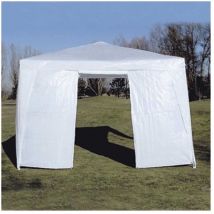 Terre Jardin - Pared de cenador de jardín 3 x 3 con puerta Blanco