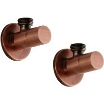 Sphera Docce E Accessori - Pareja de grifos color cobre para conectar mezcladores modelo redondo Sphera cobre