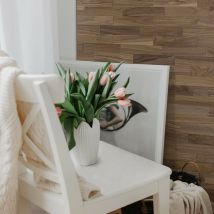 Woodwall - Parement Bois Noyer Nature Revêtement Mural Bois 200mm 1m²