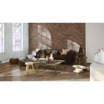 Woodflooring - Parement bois recycle Kempas huile brown 10X180X495 : revetement mural huilé brun