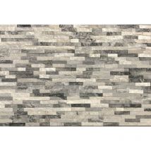 Stone By Stone - Parement mural - slimpanel - Cloudy grey - 15x55-60x1-2cm en z - Naturelle - (1 m²)