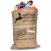 LA BOUTIQUE DE Noël - Weihnachtsmann-Kapuze in Jutetoptik, Paket von 4