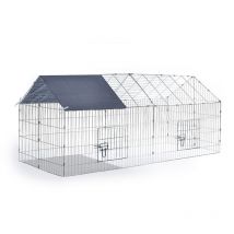 Terre Jardin - Abgeschirmter Freiluftkäfig 75x180cm für Kaninchen, Meerschweinchen, Meerschweinchen...