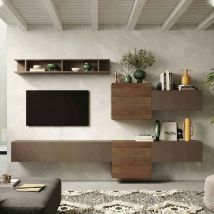 Parete attrezzata soggiorno comp 22 - Infinity bronzo / mercure