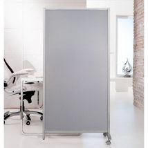 Tosini - Parete Divisoria Separè da Ufficio in Policarbonato 80x170 cm Grigia