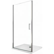 Giorgy - Parete Doccia Battente In Nicchia Vetro 8 mm Easy-clean Reversibile- h 200 cm - 8 mm 64-68 regolabile