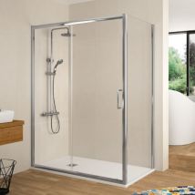 Kassandra - Parete doccia fissa - Anta scorrevole bella 120 cm