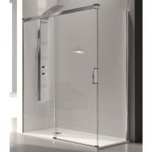Kassandra - Parete doccia fissa + porta scorrevole glasé 150 cm