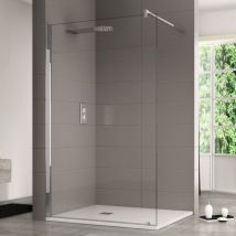 Marinelligroup - Parete Doccia walk in 80 cm cristallo trasparente 8mm h 200 cm anticalcare reversibile