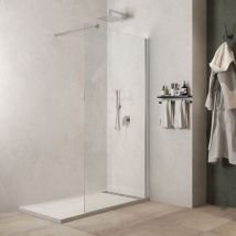 Parete Doccia Walk In Gardenia Cristallo Trasparente 8 Millimetri Chrome Misure 97-99xh200 Cm - Confezione 1
