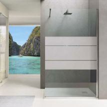 Olimpo Docce - Parete doccia walk-in serigrafata 200h 8mm, seleziona misura 90