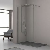 Showerdesign - Parete doccia walk in tallinn 140 cm cristallo trasparente 8 mm con barra snodata