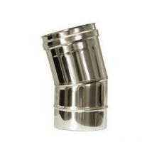 Canna fumaria parete doppia coibentata inox curva 15 dn 130/180