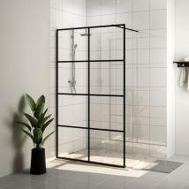 Torana - Parete per Doccia Walk-in Vetro Trasparente esg 100x195cm Nera