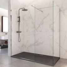 Olimpo Docce - Box doccia due lati con ingresso libero 8mm anticalcare, seleziona misura 80x80