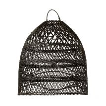 Abat-Jour en Rotin "Vague" 43cm Noir