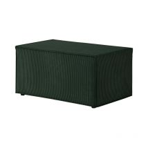 Paris Prix - Banquette en Velours Côtelé 'Mollie' 90cm Vert Foncé