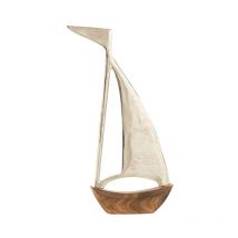 Paris Prix - Bateau Voilier Déco 'Jaisalmer' 60cm Argent