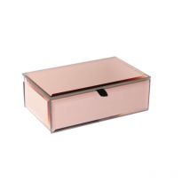 Boîte à Bijoux Design en Verre 'Miroir' 16cm Cuivre