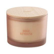 Paris Prix - Bougie Parfumée 'Accords Essentiels' 10cm Rose Rêveuse