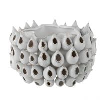 Cache-Pot en Poterie "Anémone" 36cm Bleu