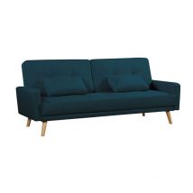 Paris Prix - Canapé Scandinave Convertible 'North' 205cm Bleu