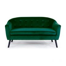 Paris Prix - Canapé Scandinave Velours 'Lopy' 157cm Vert