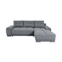 Canapé d'Angle Droit Convertible "Mitchel" 270cm Gris