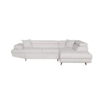 Canapé d'Angle Droit Convertible "Tean" 271cm Blanc