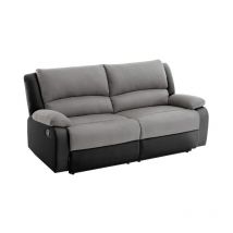 Paris Prix - Canapé de Relaxation 2 Assises xxl 'Walker' 193cm Gris & Noir