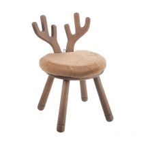 Paris Prix - Chaise Enfant Design 'Oreille Cerf' 56cm Naturel