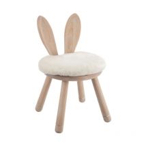 Paris Prix - Chaise pour Enfant 'Oreilles Lapin' 56cm Naturel