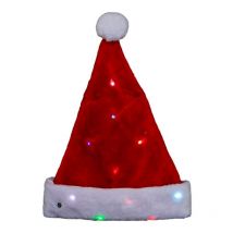 Chapeau De Noël Adulte led 41cm Rouge - Paris Prix