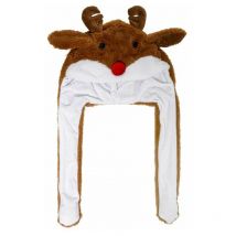 Chapeau De Noël oreilles De Renne 62cm Naturel - Paris Prix