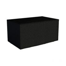Paris Prix - Coffre de Rangement en Résine 'Tressé' 132cm Noir