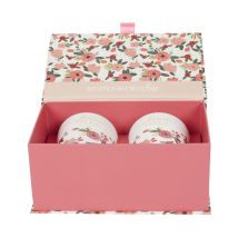 Coffret 2 Bougies Parfumées 'Maman Chérie' 8cm Rose