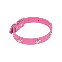 Collier Fantaisie pour Chien 'Couronnes' 45cm Fuchsia