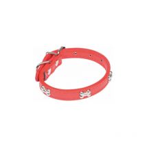 Collier Fantaisie pour Chien "Os" 30cm Rouge