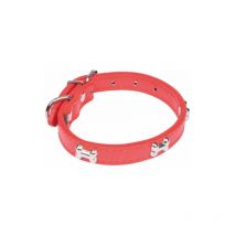 Collier Fantaisie pour Chien 'Os' 35cm Rouge