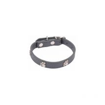 Collier Fantaisie pour Chien "Pattes" 30cm Anthracite