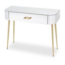 Paris Prix - Console 1 Tiroir 'Splendido' 100cm Or