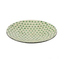Plat Présentation Mosaïque "Nuye" 45cm Vert