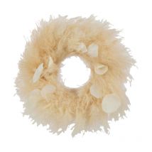 Couronne de Plantes Séchées 'Feuilles' 38cm Naturel