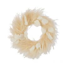 Couronne de Plantes Séchées 'Feuilles' 50cm Naturel