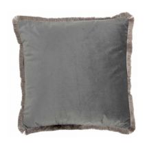 Coussin Carré Déco "Alpha" 42x43cm Gris