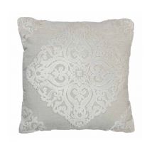 Coussin Carré Déco 'Vende' 45x45cm Argent