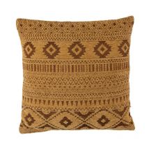 Coussin Déco "Ethnique" 45x45cm Ocre