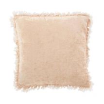 Coussin Déco "Franges" 45x45cm Beige